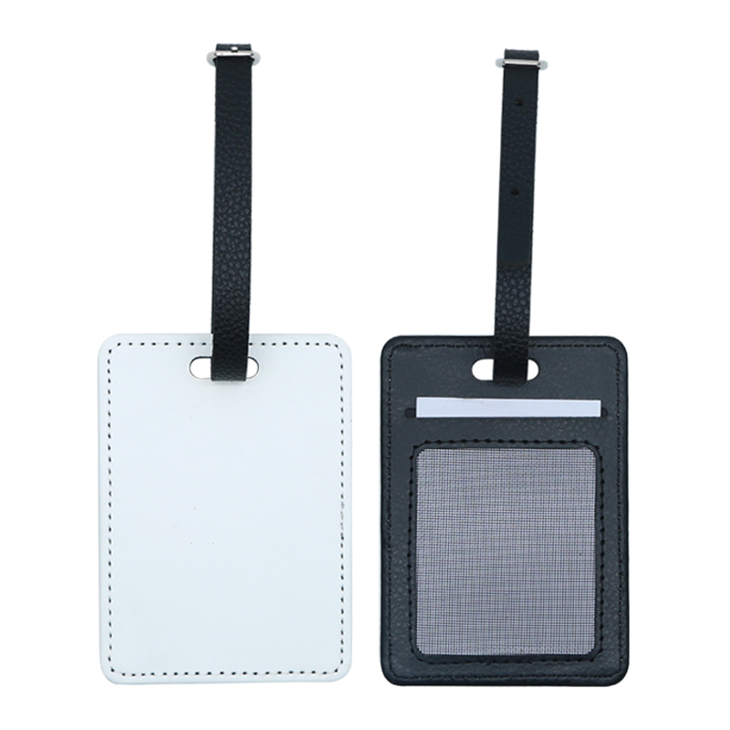 Sublimation PU Leather Luggage Tag na may Slot