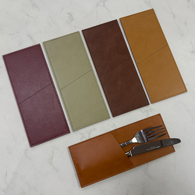 Laserable Leatherette Cutlery Holder