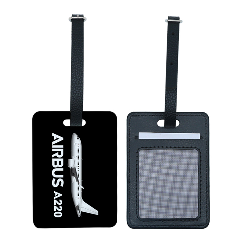 Sublimation PU Leather Luggage Tag na may Slot