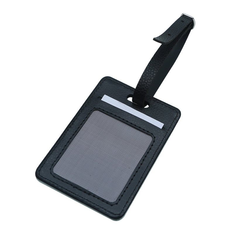 Sublimation PU Leather Luggage Tag na may Slot