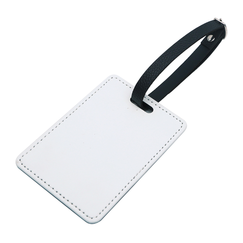 Sublimation PU Leather Luggage Tag na may Slot