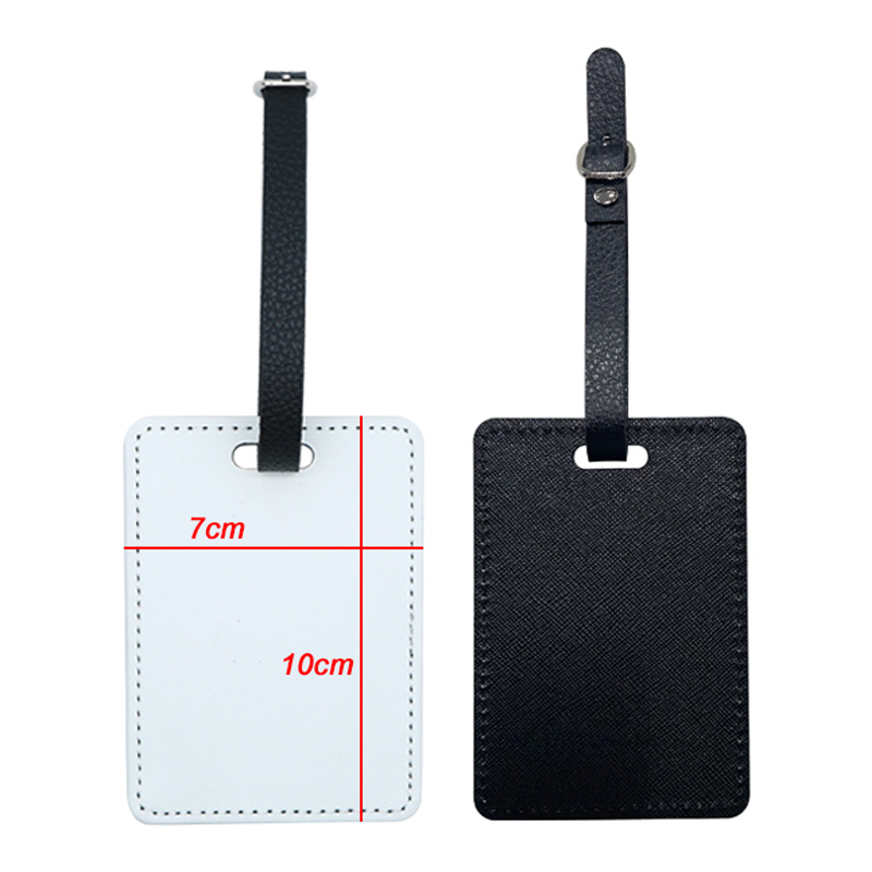 Sublimation PU Leather Luggage Tag na may Slot
