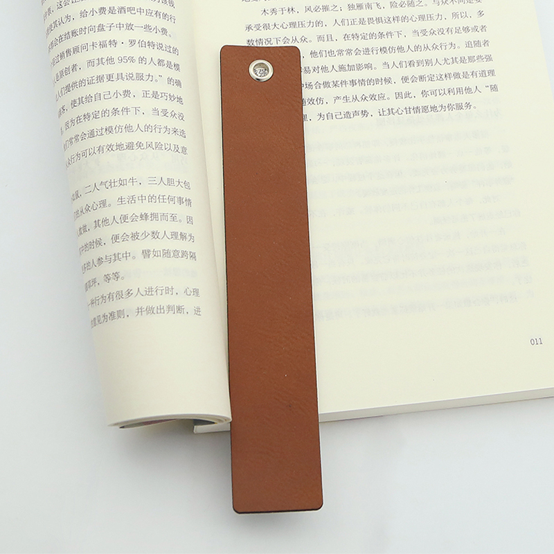 Laserable Leatherette Long Shape Bookmark