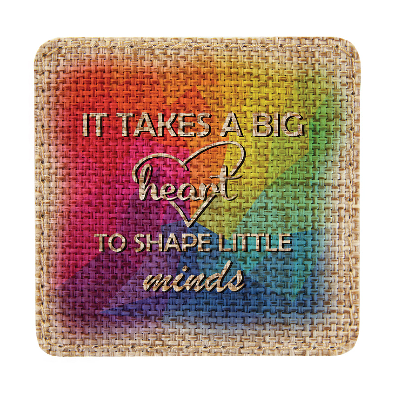 3' x 3' Square Burlap Sublimatable Patch na may Malagkit