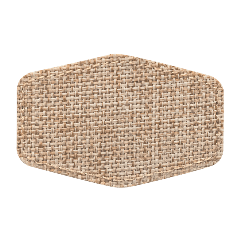 3' x 2' Burlap Hex Sublimatable Patch na may Malagkit