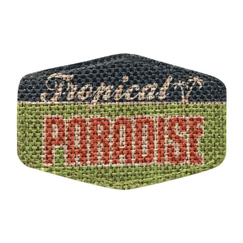 3' x 2' Burlap Hex Sublimatable Patch na may Malagkit