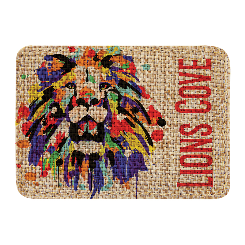 3 1/2' x 2 1/2' Burlap Rectangle Sublimatable Patch na may Malagkit