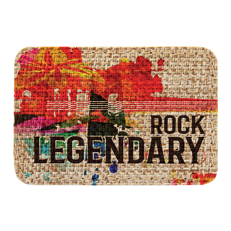 3' x 2' Burlap Rectangle Sublimatable Patch na may Malagkit
