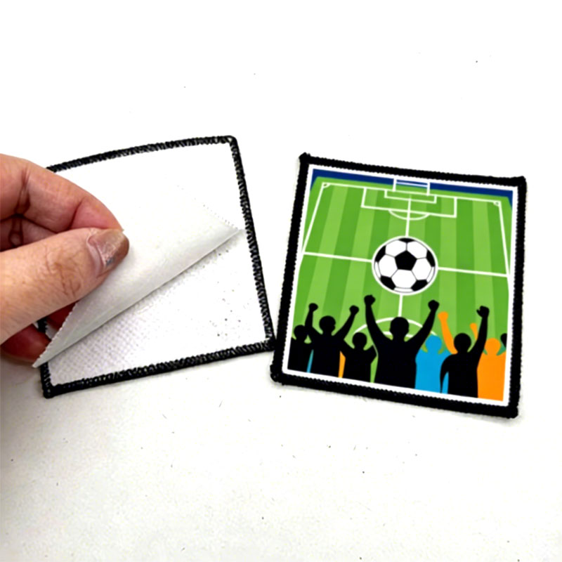 2 1/2' x 2 1/2' Square Sublimation Fabric Merrow Patch na may Malagkit