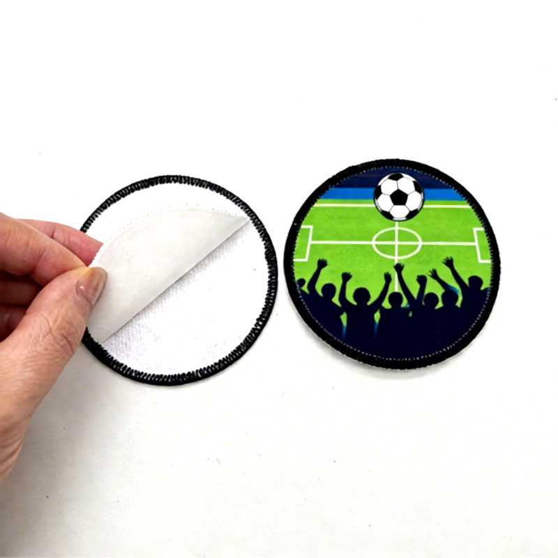 2 1/2' Round Sublimation Fabric Merrow Patch na may Malagkit