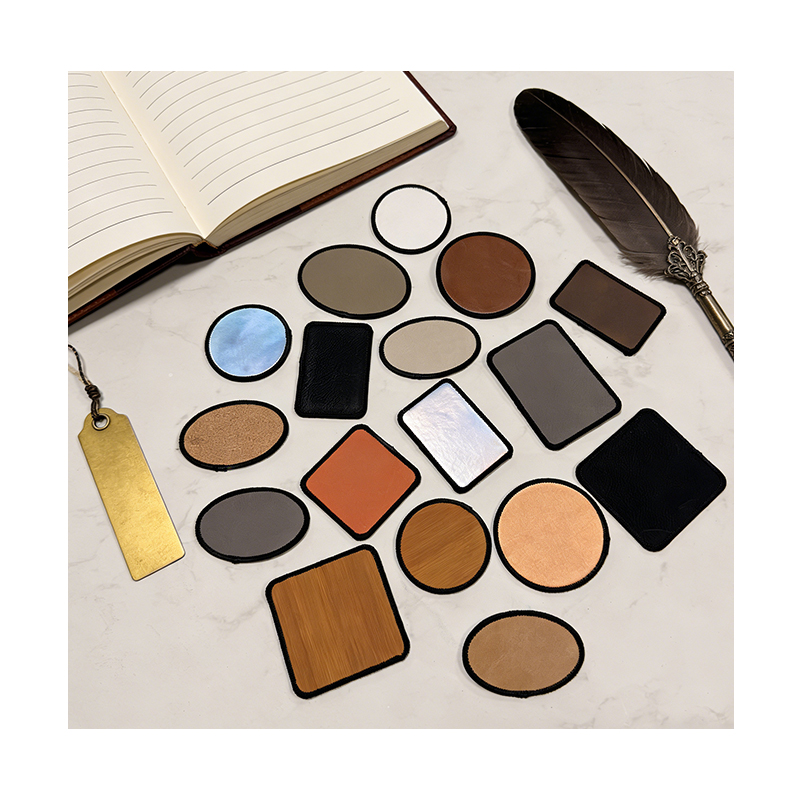 3' x 2' Rectangle Laserable Leatherette Merrow Patch na may Malagkit 3' x 2' Rectangle Laserable Leatherette Merrow Patch na may Malagkit