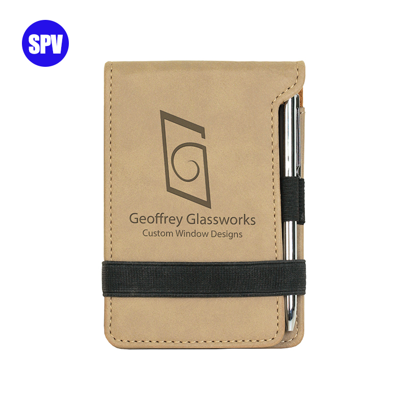 Laserable Leatherette Mini Notepad na may Panulat Laserable Leatherette Mini Notepad na may Panulat