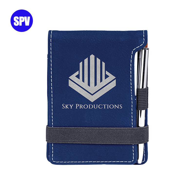 Laserable Leatherette Mini Notepad na may Panulat Laserable Leatherette Mini Notepad na may Panulat