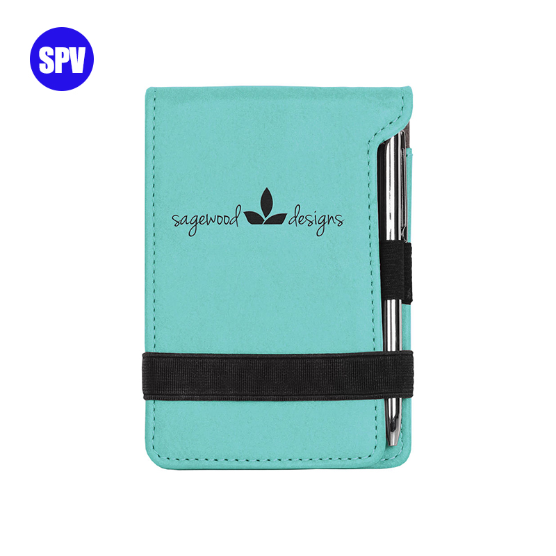 Laserable Leatherette Mini Notepad na may Panulat Laserable Leatherette Mini Notepad na may Panulat