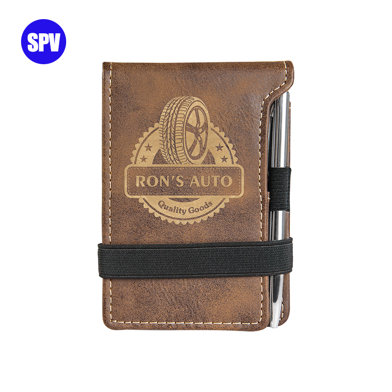 Laserable Leatherette Mini Notepad na may Panulat Laserable Leatherette Mini Notepad na may Panulat