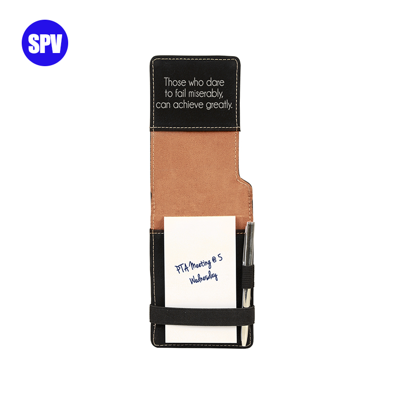 Laserable Leatherette Mini Notepad na may Panulat Laserable Leatherette Mini Notepad na may Panulat