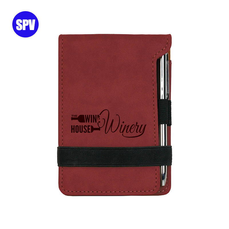 Laserable Leatherette Mini Notepad na may Panulat Laserable Leatherette Mini Notepad na may Panulat