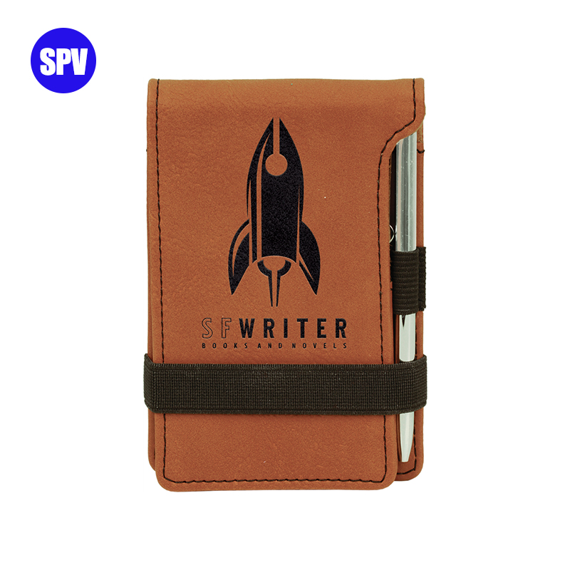 Laserable Leatherette Mini Notepad na may Panulat Laserable Leatherette Mini Notepad na may Panulat