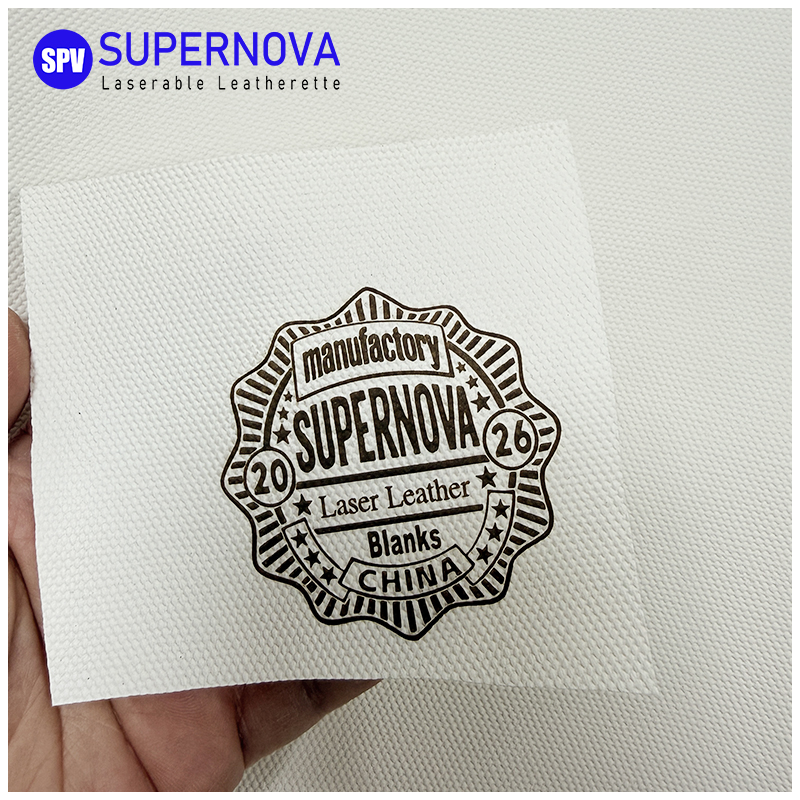 Canvas Pro White laserable leatherette sheets na may pandikit/walang pandikit