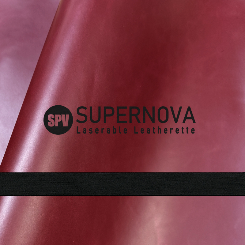 Makintab na leatherette sheet na may pandikit/walang pandikit