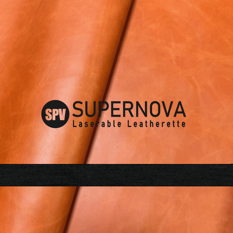 Makintab na leatherette sheet na may pandikit/walang pandikit