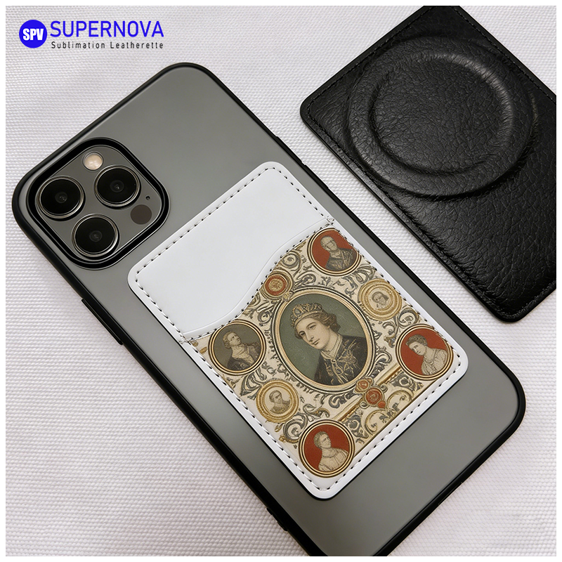 Sublimation Leatherette Phone Card Holder na may Magnet