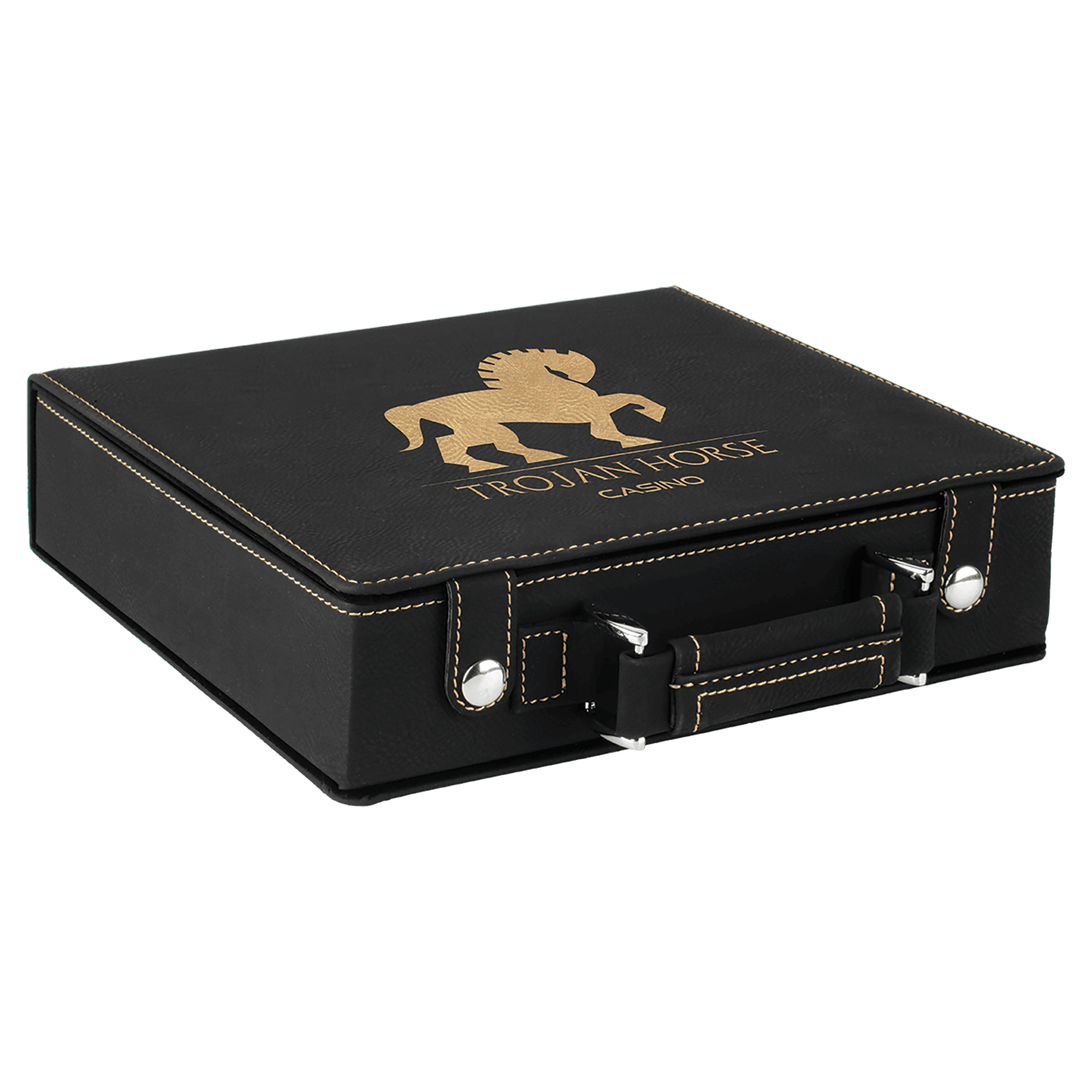 Laserable Leatherette Poker, Card at Dice Sets
