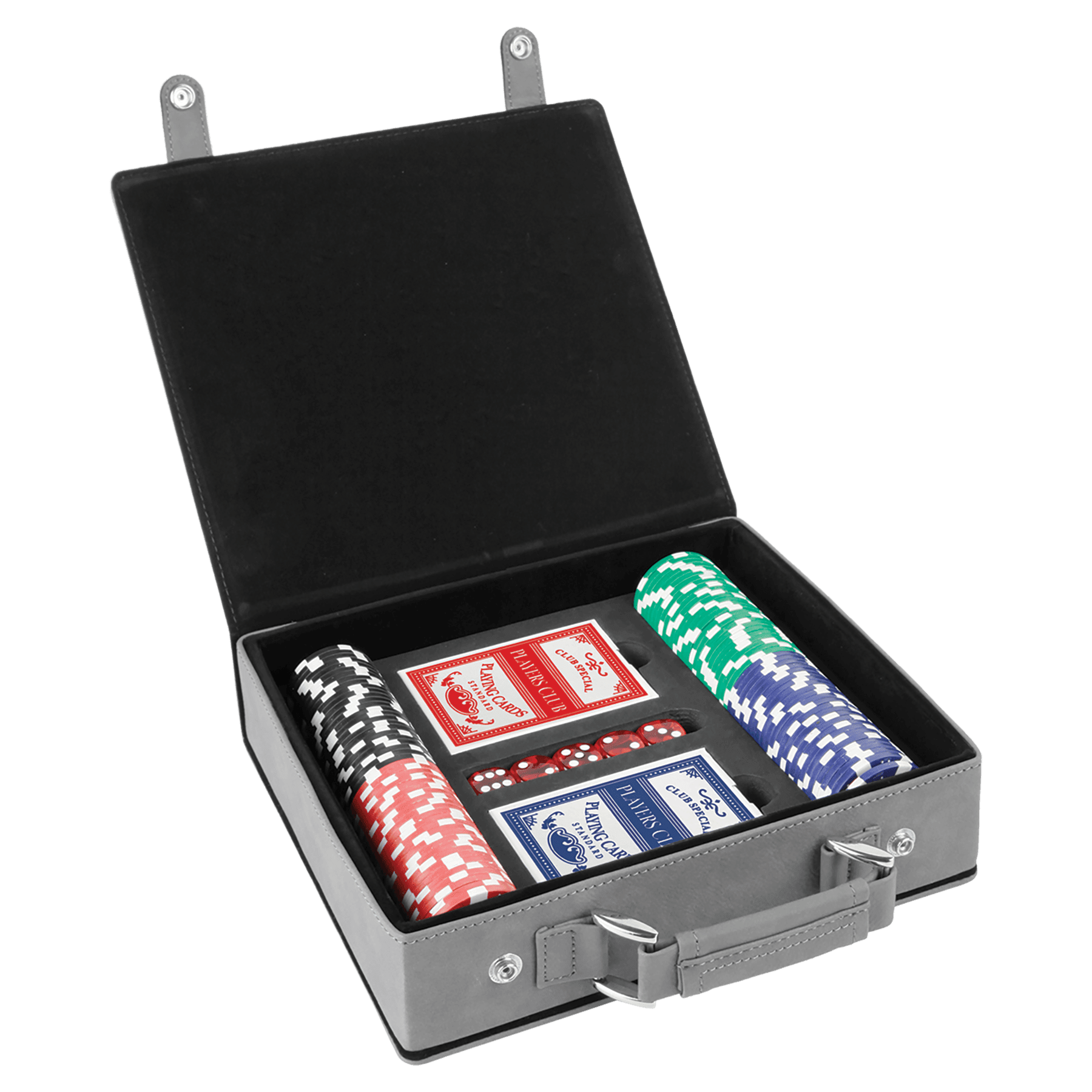 Laserable Leatherette Poker, Card at Dice Sets