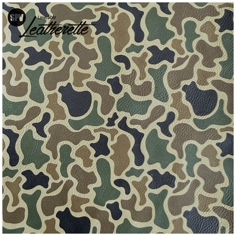 Camouflage Laserable Leatherette Sheet na may pandikit/walang pandikit