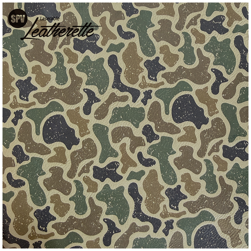 Camouflage Laserable Leatherette Sheet na may pandikit/walang pandikit