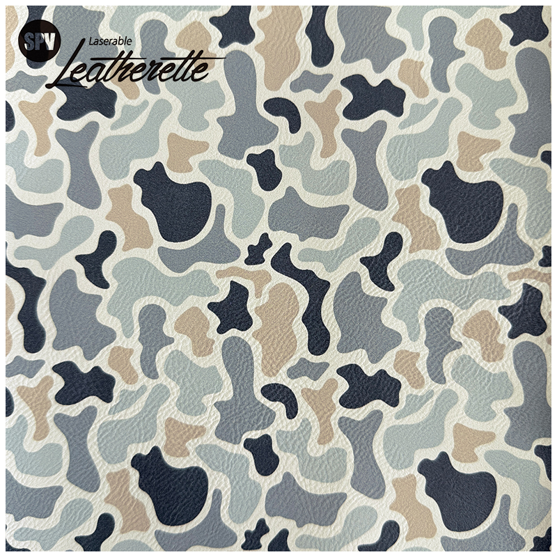 Camouflage Laserable Leatherette Sheet na may pandikit/walang pandikit