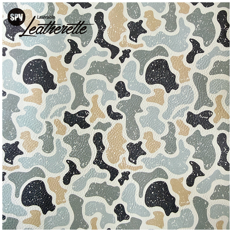 Camouflage Laserable Leatherette Sheet na may pandikit/walang pandikit