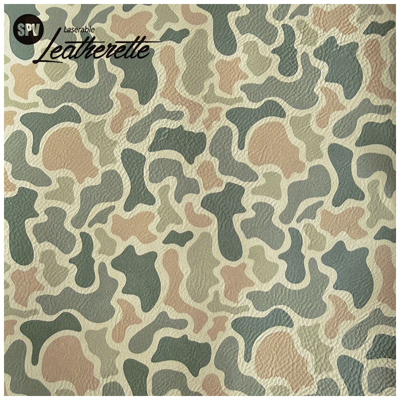 Camouflage Laserable Leatherette Sheet na may pandikit/walang pandikit
