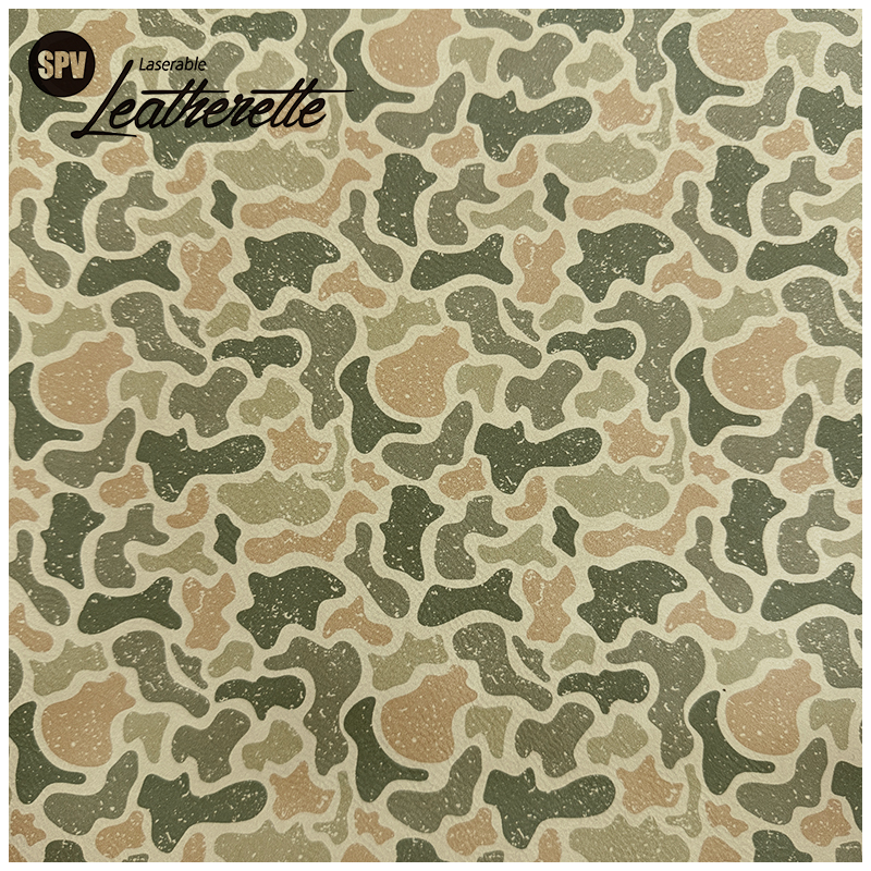 Camouflage Laserable Leatherette Sheet na may pandikit/walang pandikit