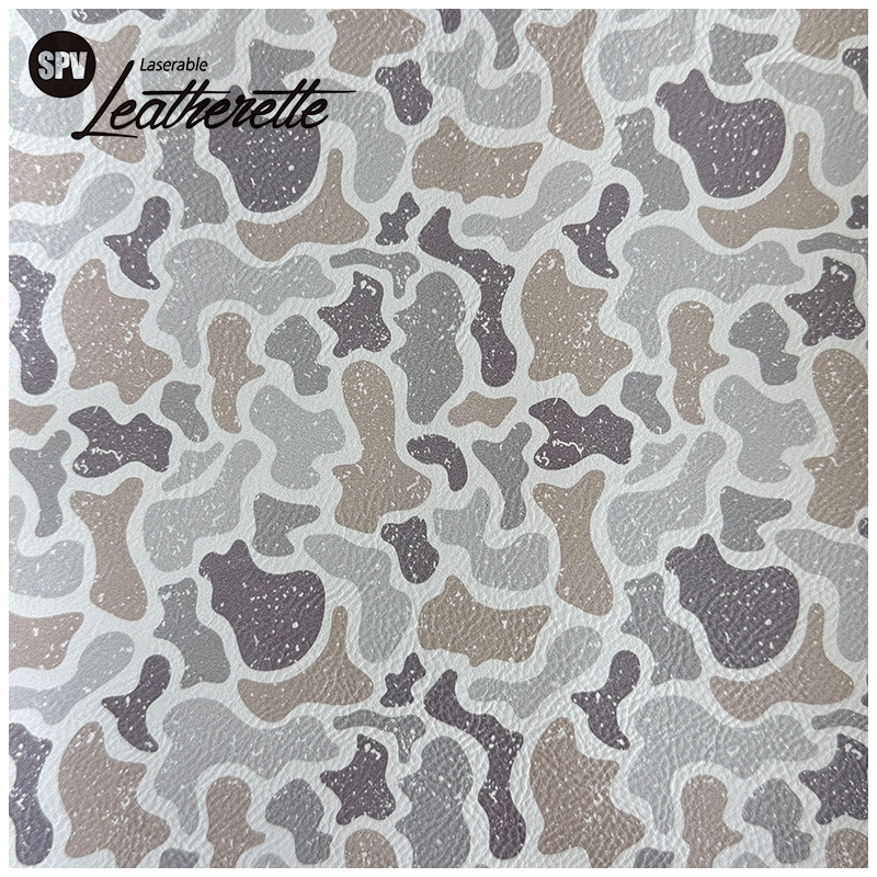 Camouflage Laserable Leatherette Sheet na may pandikit/walang pandikit