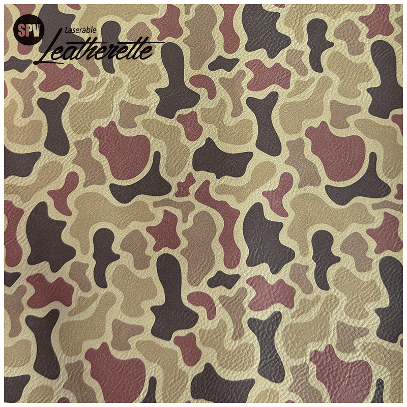 Camouflage Laserable Leatherette Sheet na may pandikit/walang pandikit