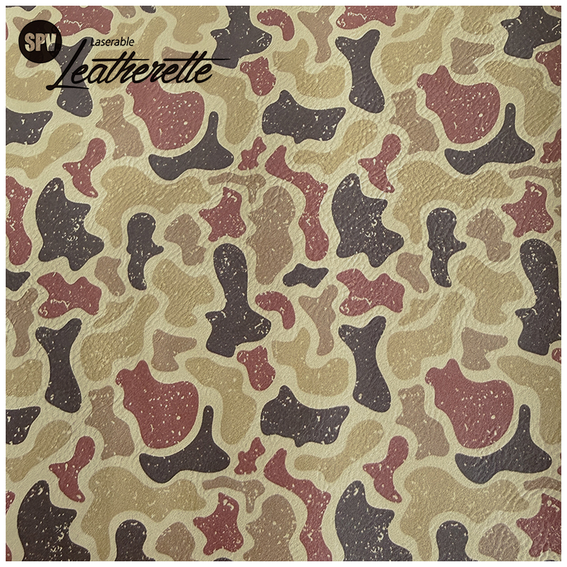 Camouflage Laserable Leatherette Sheet na may pandikit/walang pandikit