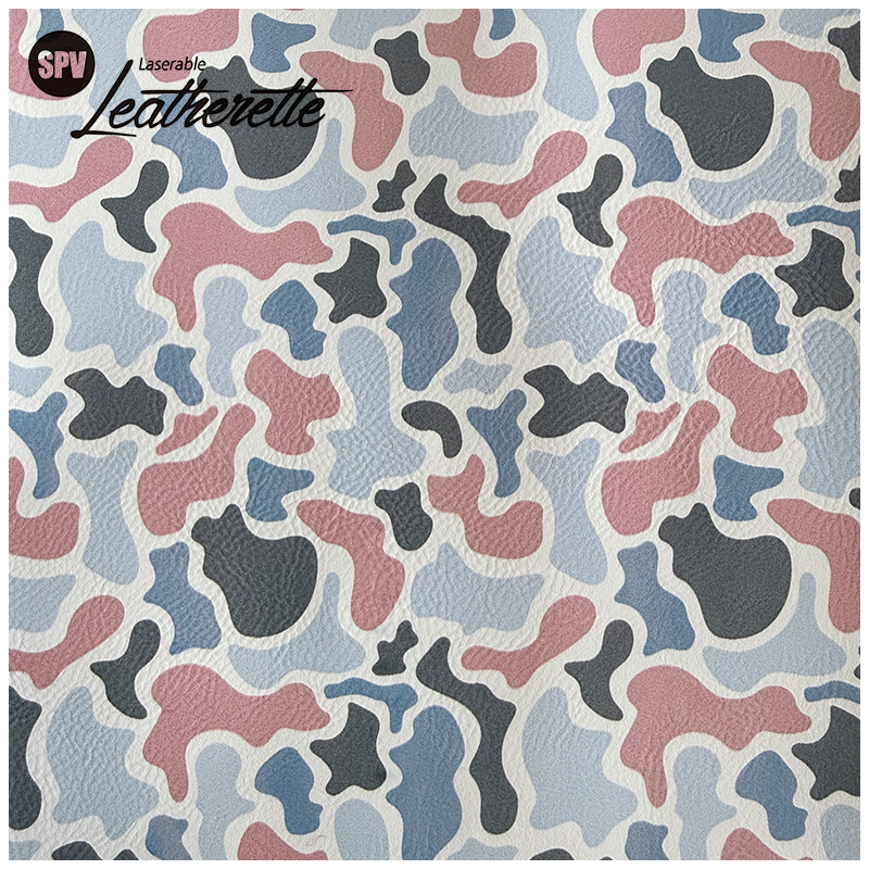 Camouflage Laserable Leatherette Sheet na may pandikit/walang pandikit