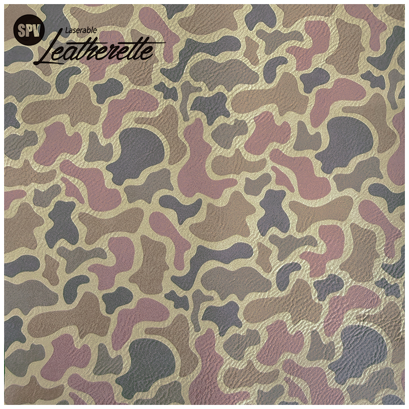 Camouflage Laserable Leatherette Sheet na may pandikit/walang pandikit