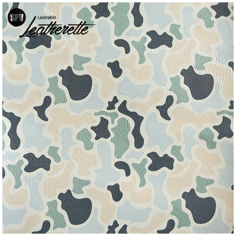 Camouflage Laserable Leatherette Sheet na may pandikit/walang pandikit