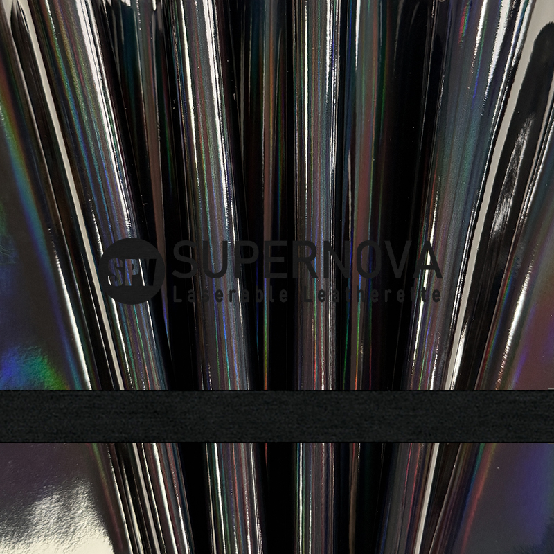 Holographic Laserable Leatherette Sheet na may pandikit/walang pandikit