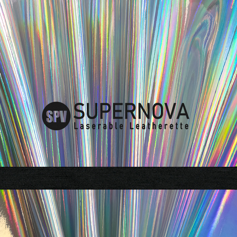 Holographic Laserable Leatherette Sheet na may pandikit/walang pandikit