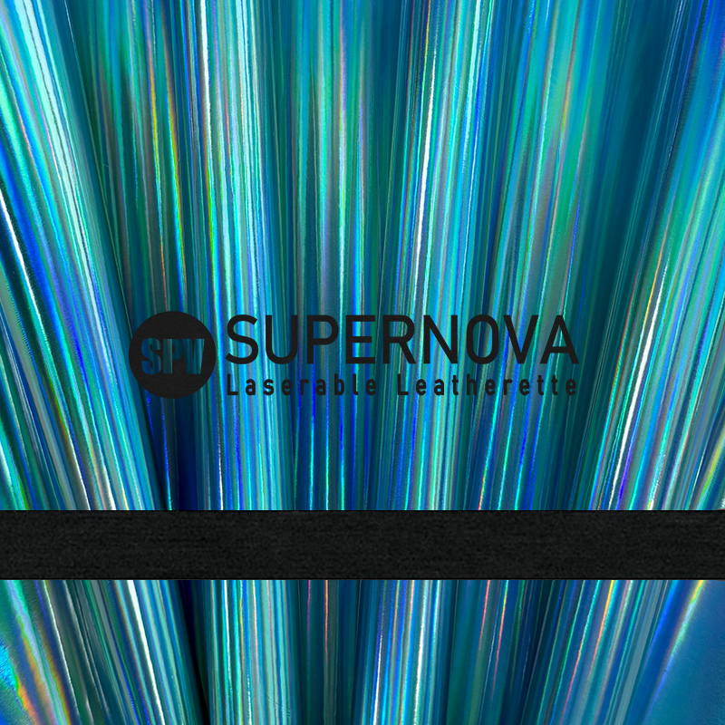 Holographic Laserable Leatherette Sheet na may pandikit/walang pandikit