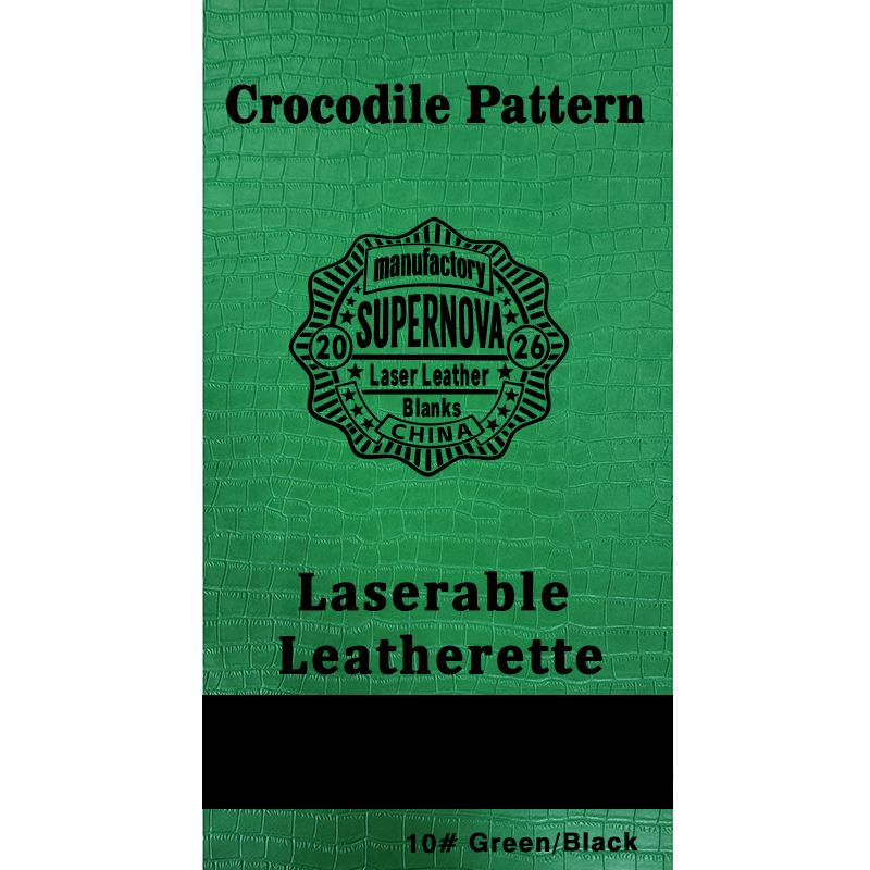 Crocodile Embossed Laserable Leatherette Sheet na may pandikit/walang pandikit