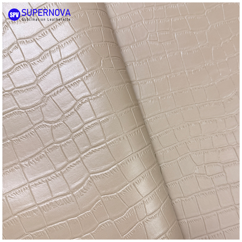 Crocodile Embossed Laserable Leatherette Sheet na may pandikit/walang pandikit