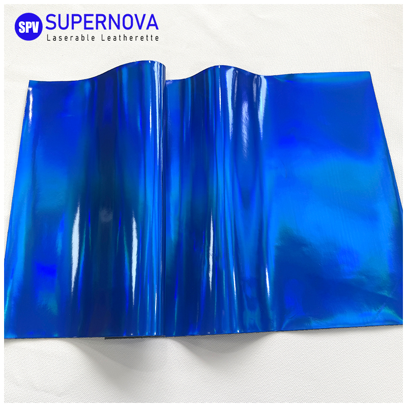 Holographic Laserable Leatherette Sheet na may pandikit/walang pandikit