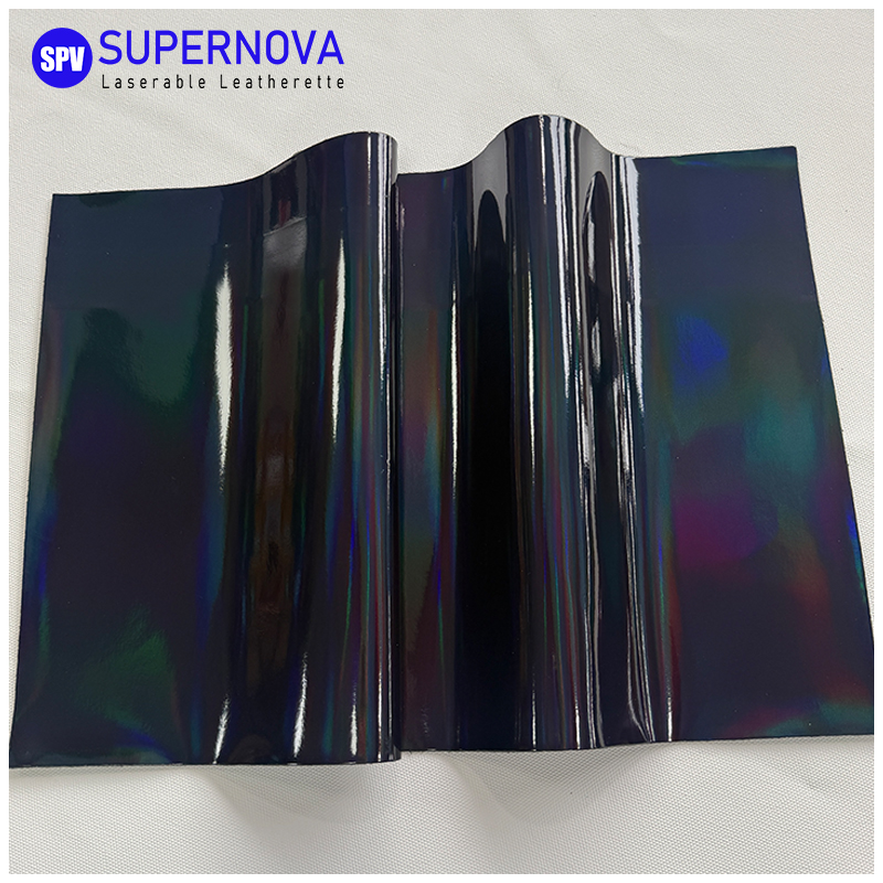 Holographic Laserable Leatherette Sheet na may pandikit/walang pandikit