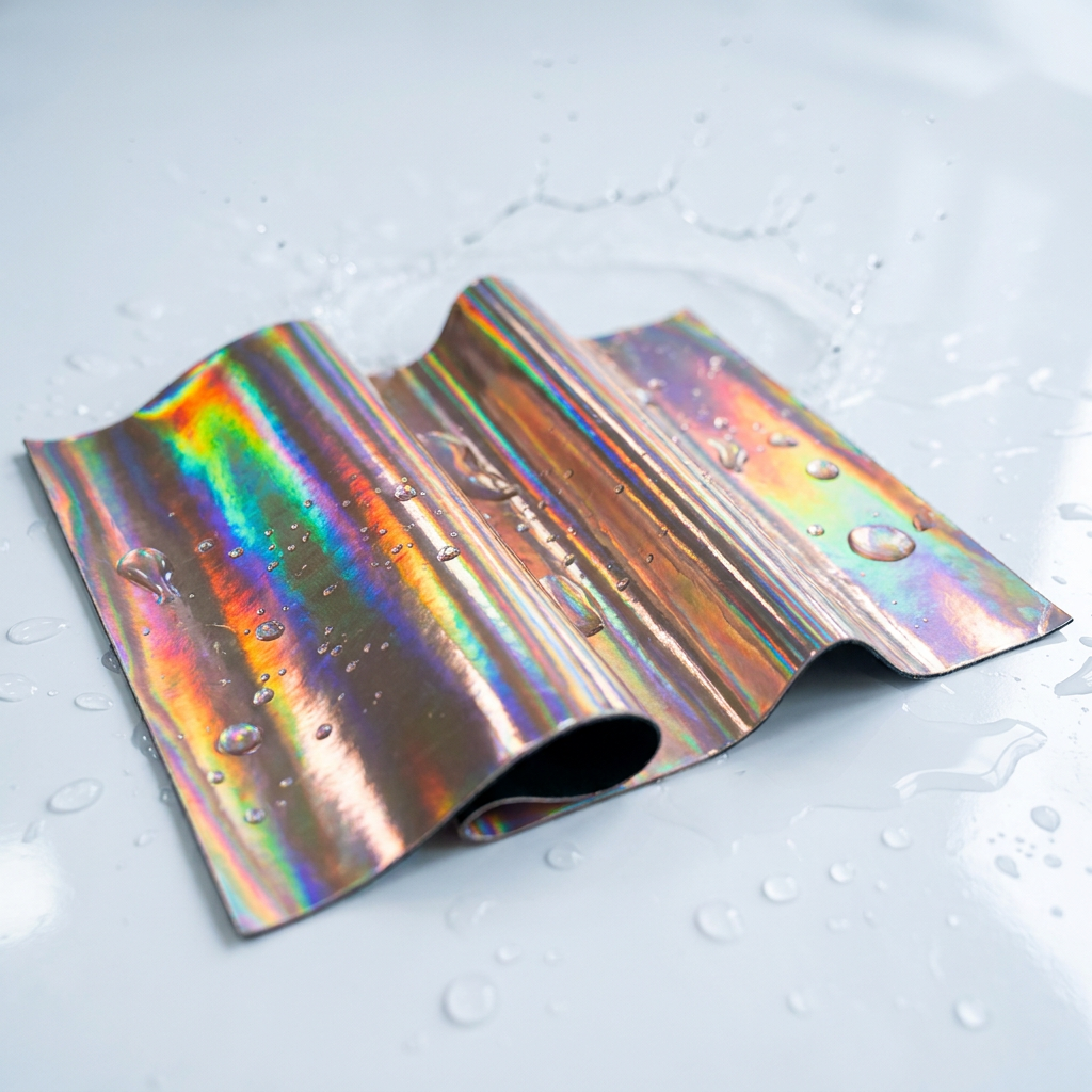 Holographic Laserable Leatherette Sheet na may pandikit/walang pandikit