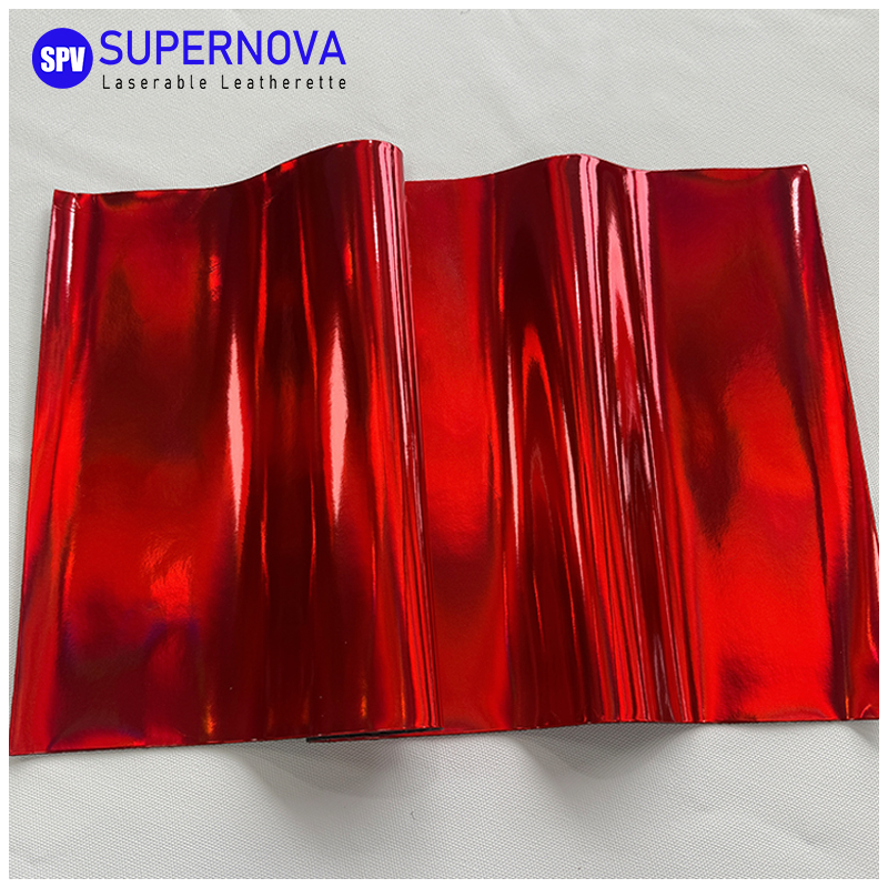 Holographic Laserable Leatherette Sheet na may pandikit/walang pandikit