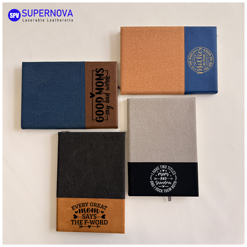 Split Laserable Leatherette at Canvas Notebook